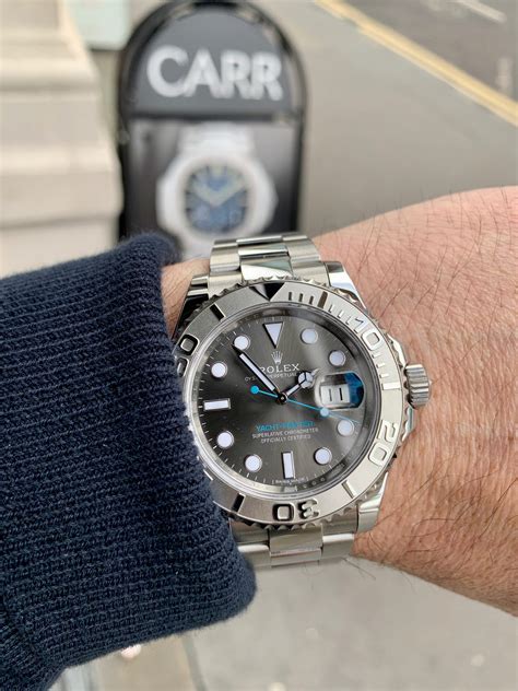 rolex yacht master 40mm steel with platinum bezel and dial|rolex yacht master 40 price.